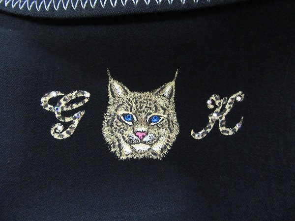 伊太利屋のウエスタンシャツの猫刺繍